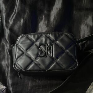 Steve Madden Black Quilted Crossbody Bag